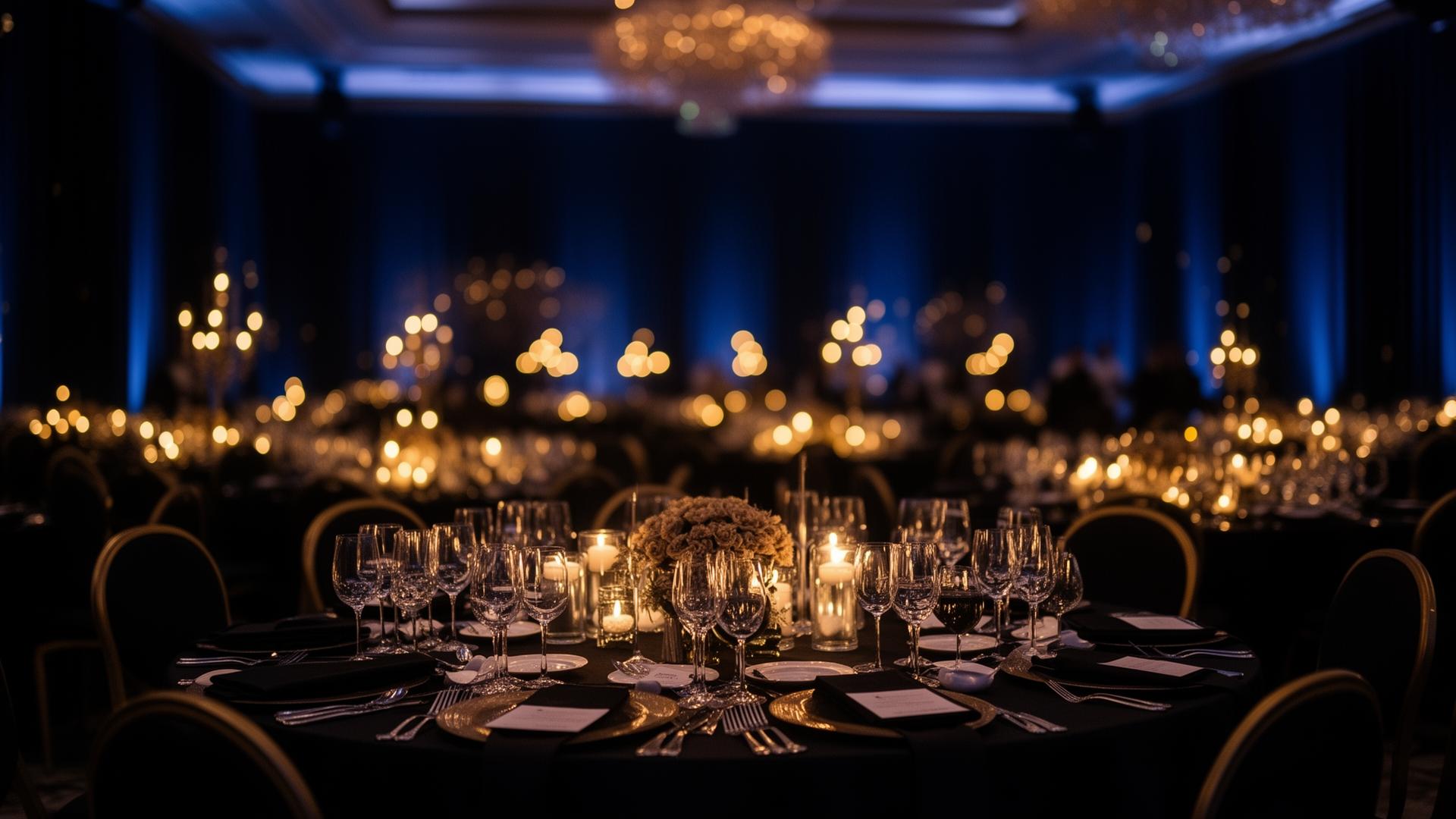 A warm community gathering with candles and conversation